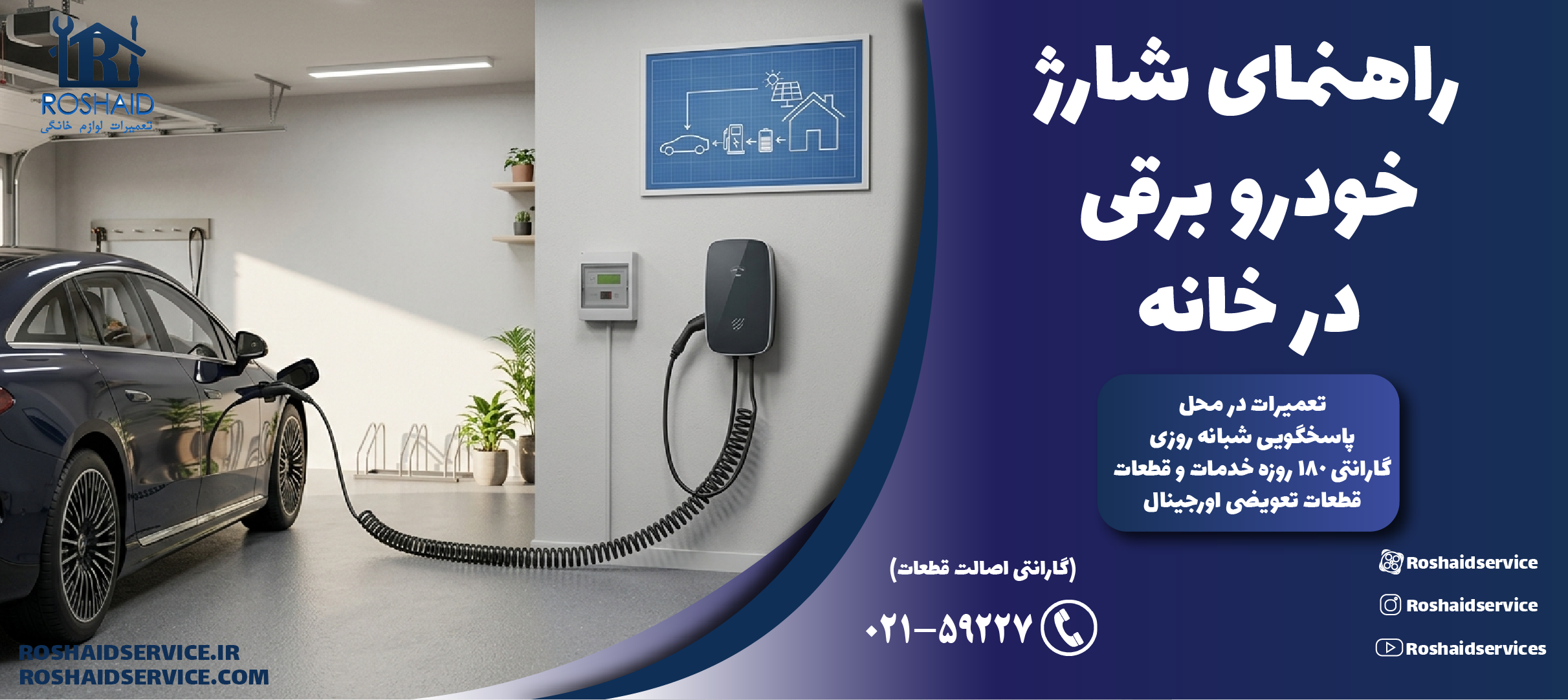 آموزش شارژ خودرو برقی در منزل